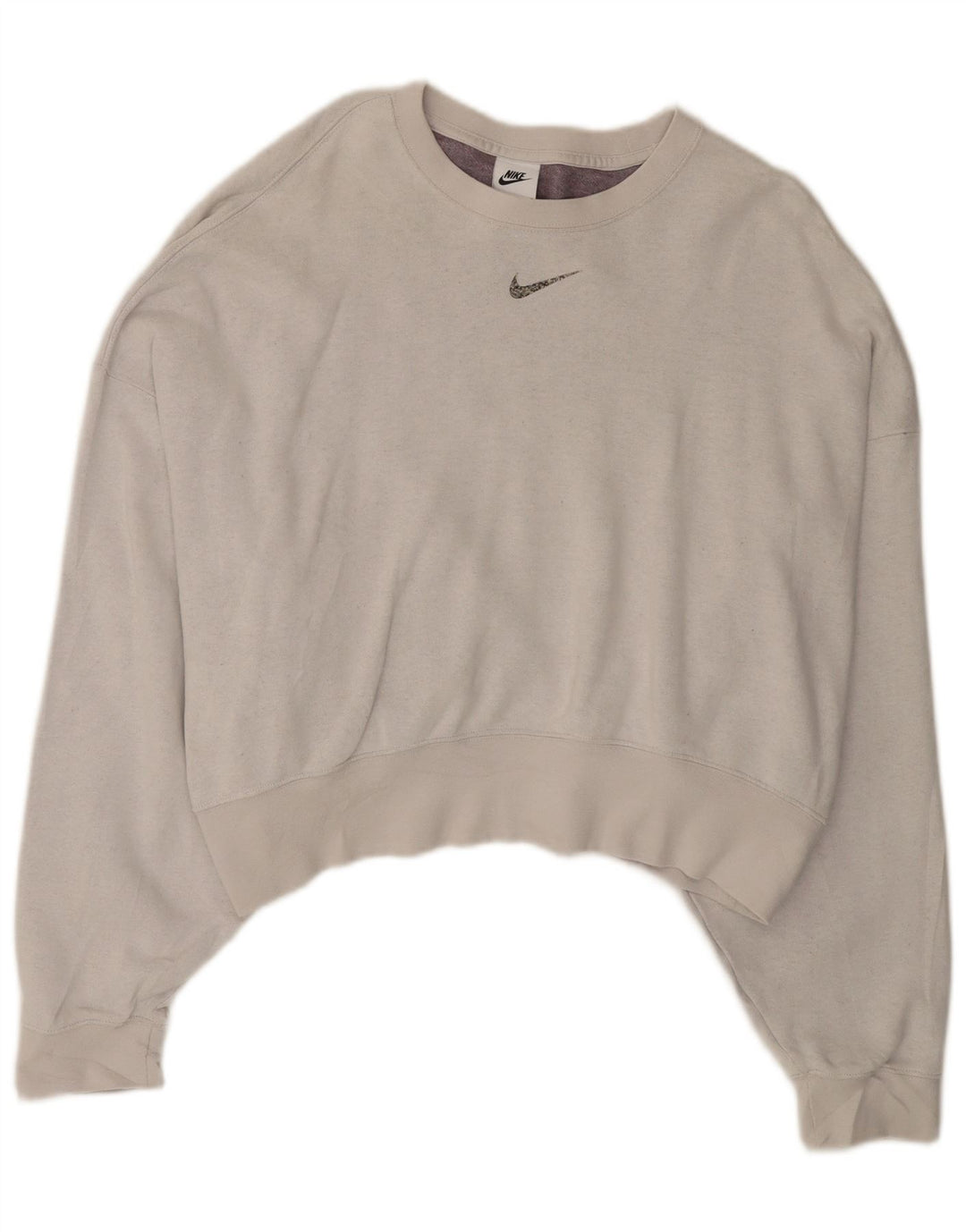 Γυναικείο φούτερ NIKE Crop Oversized Jumper UK 14 Μεσαίο γκρι βαμβακερό