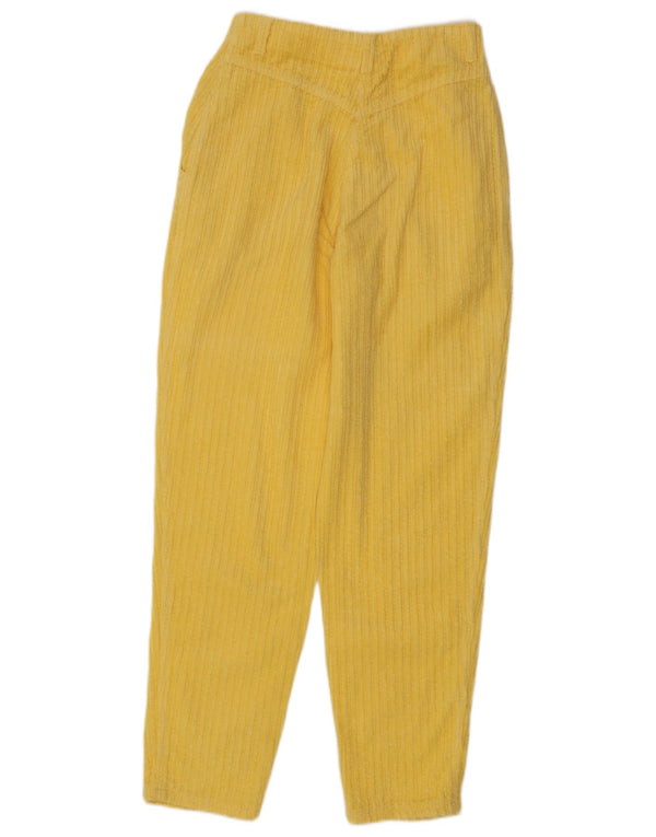 Γυναικείο ψηλόμεσο κοτλέ παντελόνι Benetton IT 42 Medium W26 L31 κίτρινο