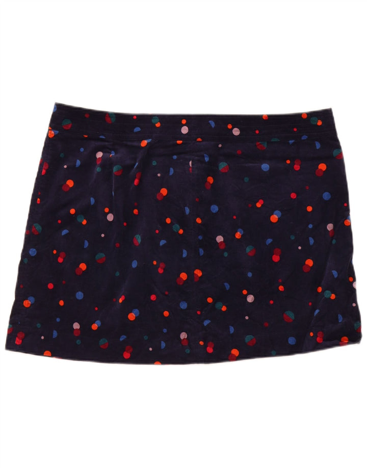 Γυναικεία βελούδινη μίνι φούστα MONSOON UK 20 2XL W40 Βαμβακερή σε μπλε μπλέ