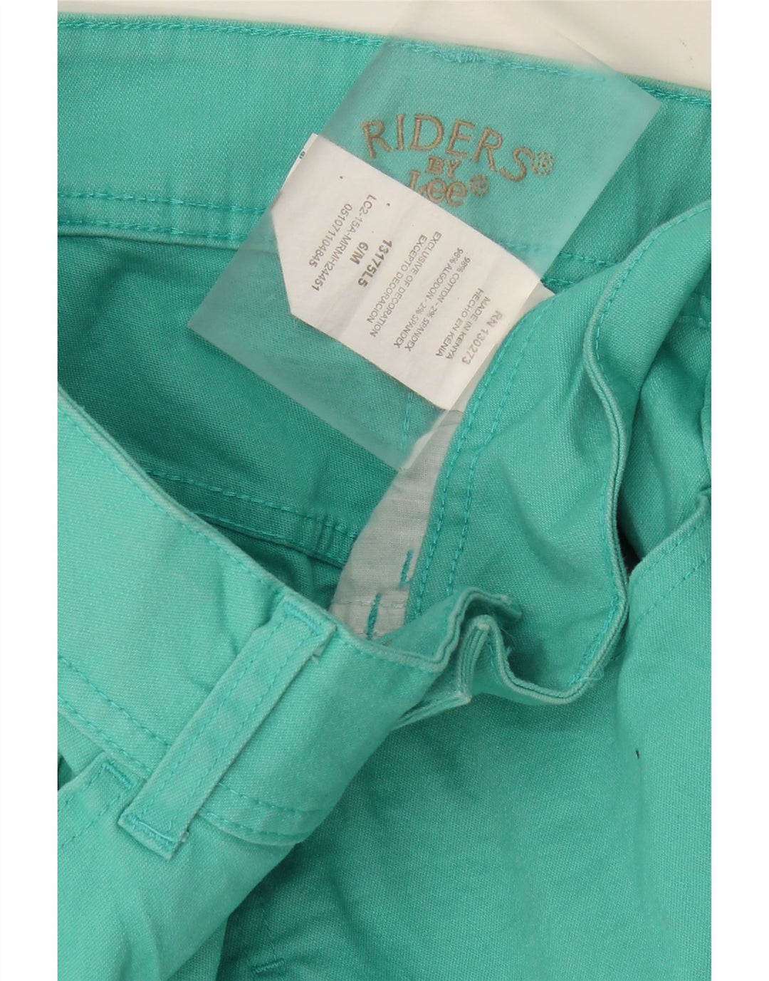 LEE Womens Riders Straight Capri Trousers US 6 Medium W32 L20 Turquoise Vintage Lee and Second-Hand Lee from Messina Hembry 