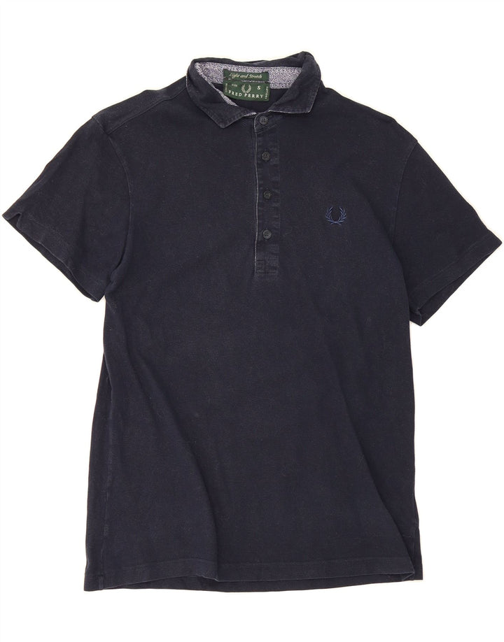 FRED PERRY Mens Polo Shirt Small Navy Blue Cotton Vintage Fred Perry and Second-Hand Fred Perry from Messina Hembry 