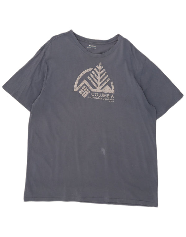 Ανδρικό γραφικό T-Shirt Columbia Top 2XL Μπλε βαμβακερό