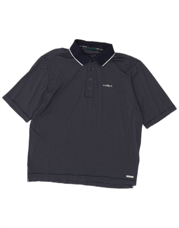 Chervo Ανδρικό πουκάμισο Polo IT 48 Medium Navy Blue Pinstripe Polyamide