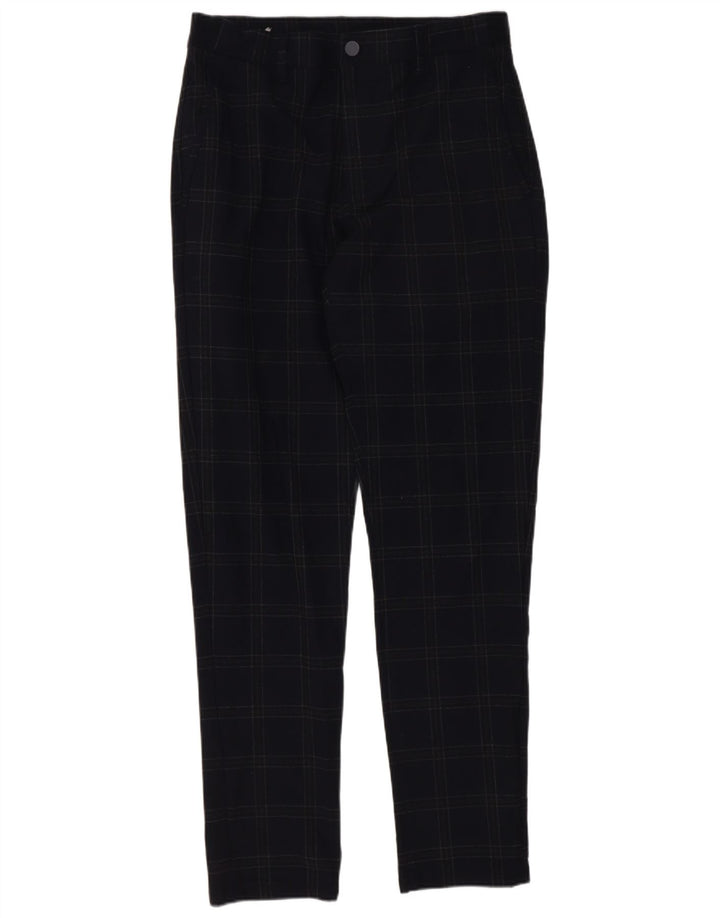 Zara Ανδρικό παντελόνι Chino Slim Small W30 L29 Navy Blue Check Polyester