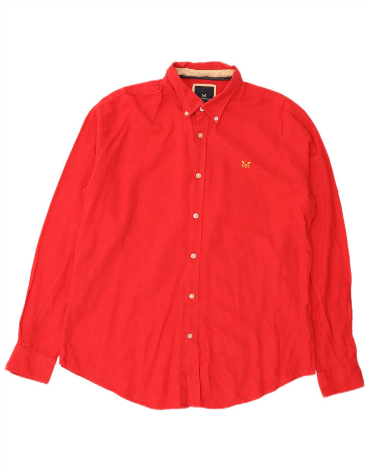 Ανδρικό πουκάμισο Crew Clothing Μεγάλο κόκκινο λινό