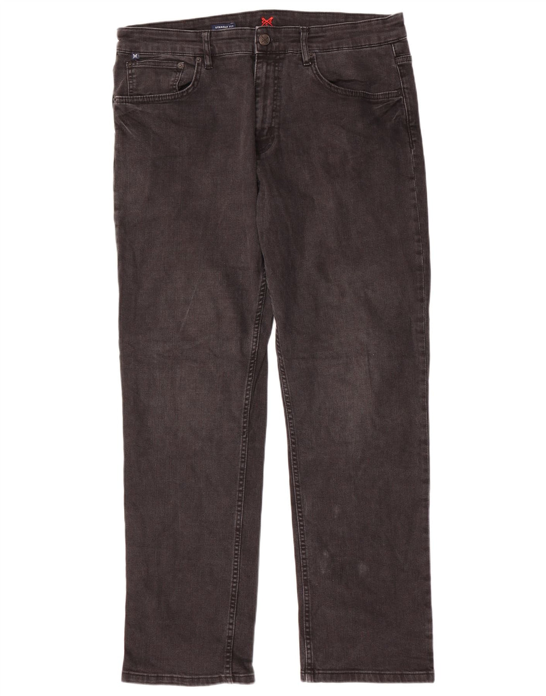 Crew Clothing Ανδρικά τζιν ίσια W38 L32 Γκρι βαμβακερό