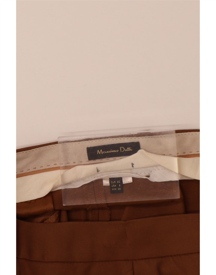 MASSIMO DUTTI Γυναικείο λεπτό παντελόνι Chino EU 40 Medium W30 L28 Καφέ