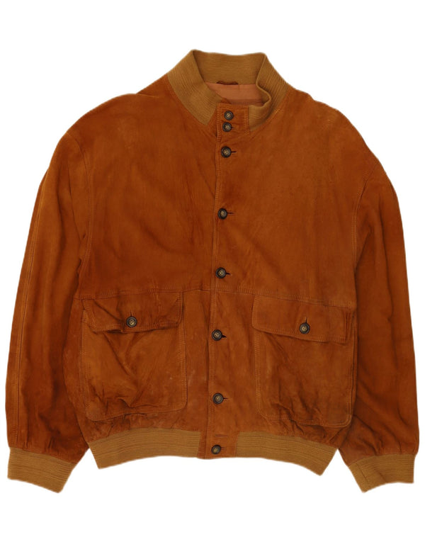 Gara Ανδρικό Suede Bomber Jacket IT 58 4XL Καφέ