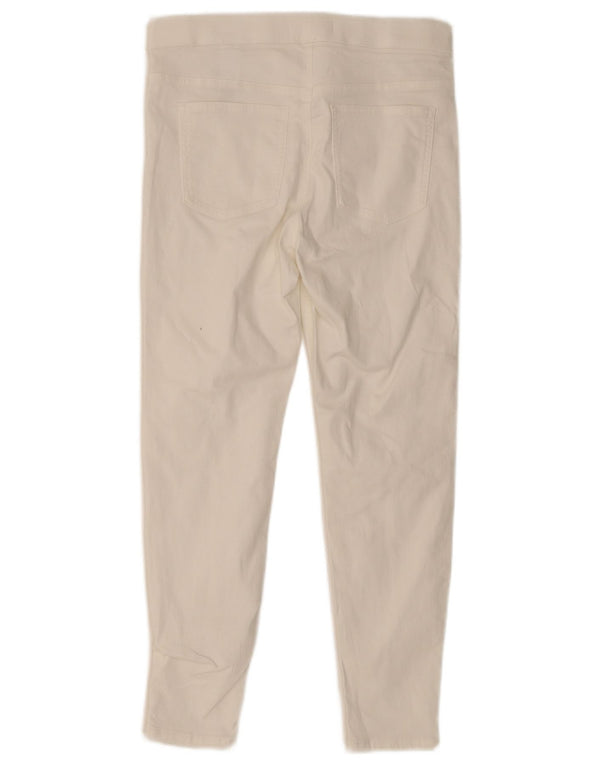 Marks & Spencer Γυναικείο Crop Casual Παντελόνι UK 12 Medium W30 L25 Λευκό