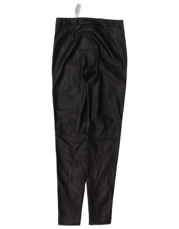 Zara Γυναικείο Skinny Παντελόνι από Faux Leather XS W24 L27 Μαύρο Πολυουρεθάνη