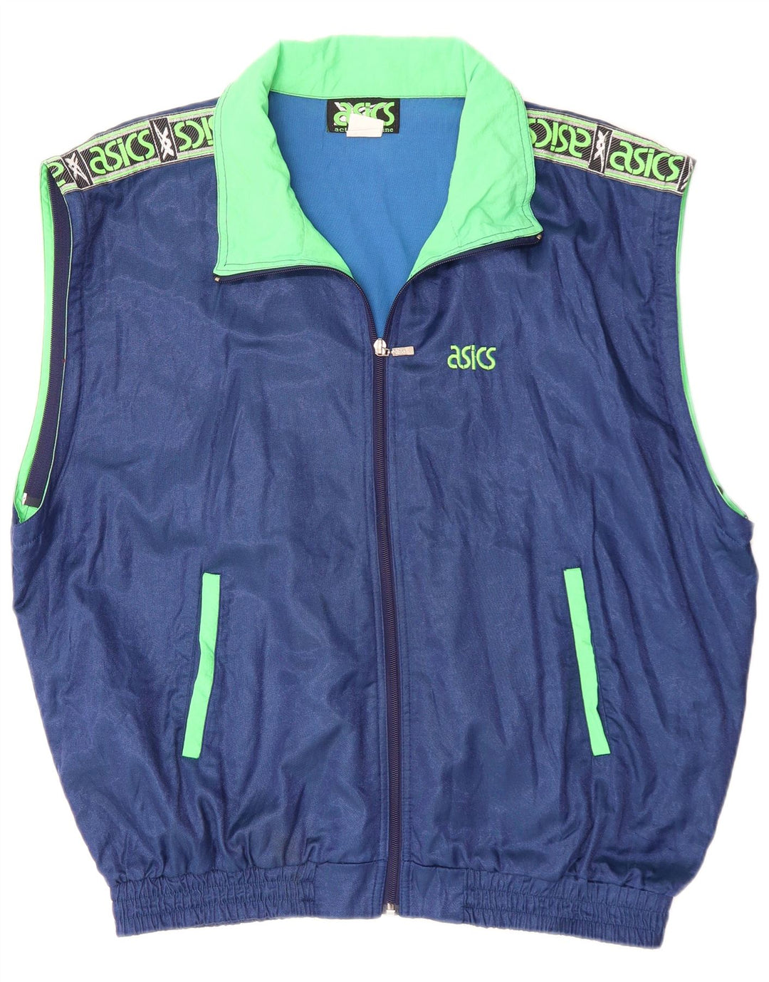 Ανδρική αθλητική φόρμα γραφικών ASICS Top Jacket IT 54 XL Blue Colourblock