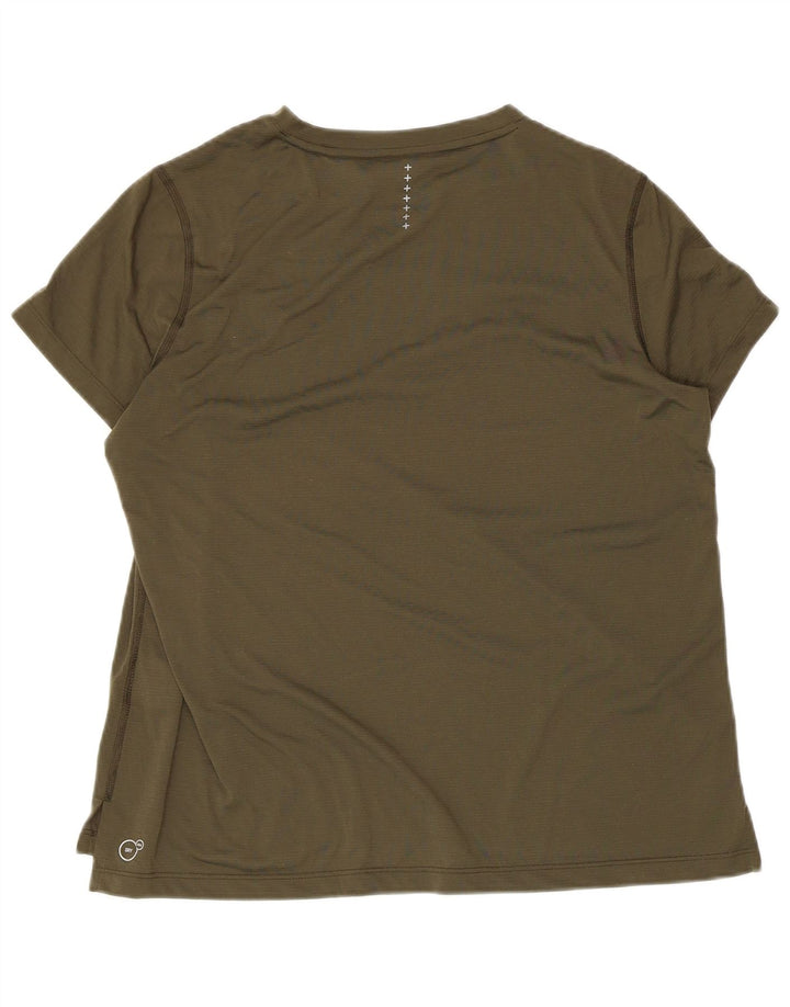 PUMA Γυναικείο T-Shirt Top UK 16 Large Khaki Polyester