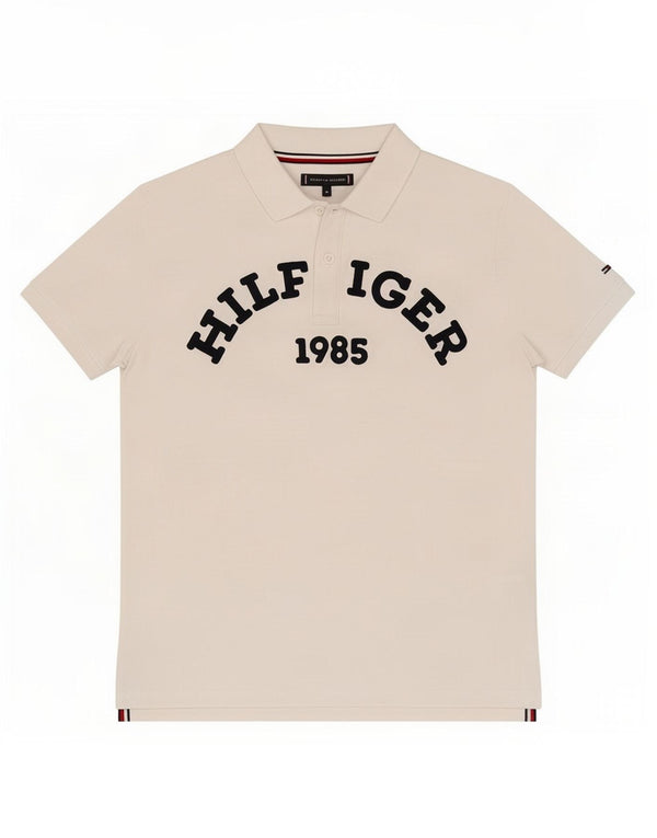 Tommy Hilfiger Boys Graphic Polo πουκάμισο 13-14 ετών Λευκό βαμβακερό