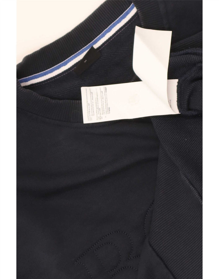 Ανδρικό γραφικό φούτερ Hugo Boss, μεσαίο μπλε βαμβακερό