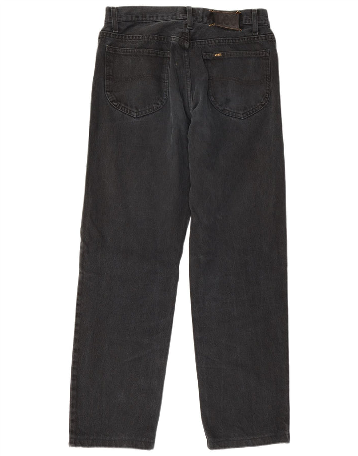 LEE Mens Riders Straight Jeans W32 L30 Μαύρο βαμβακερό