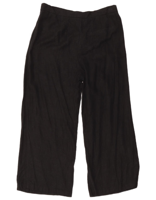 Marks & Spencer Γυναικείο φαρδύ παντελόνι Chino UK 14 μεγάλο W32 L27 μαύρο