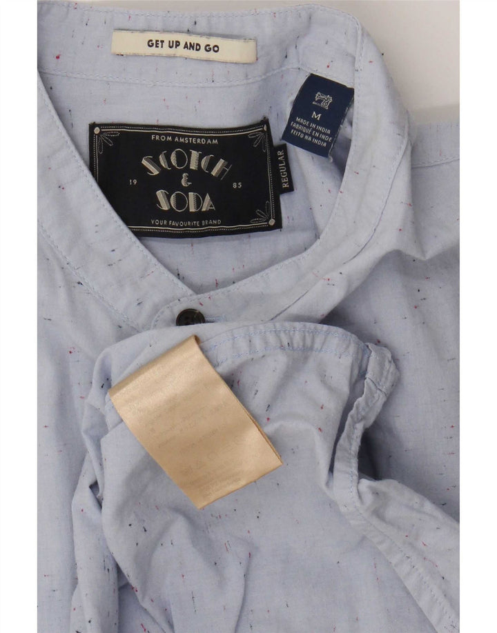 Ανδρικό πουκάμισο Scotch & Soda από βαμβακερό μεσαίο μπλε φλύκταινα