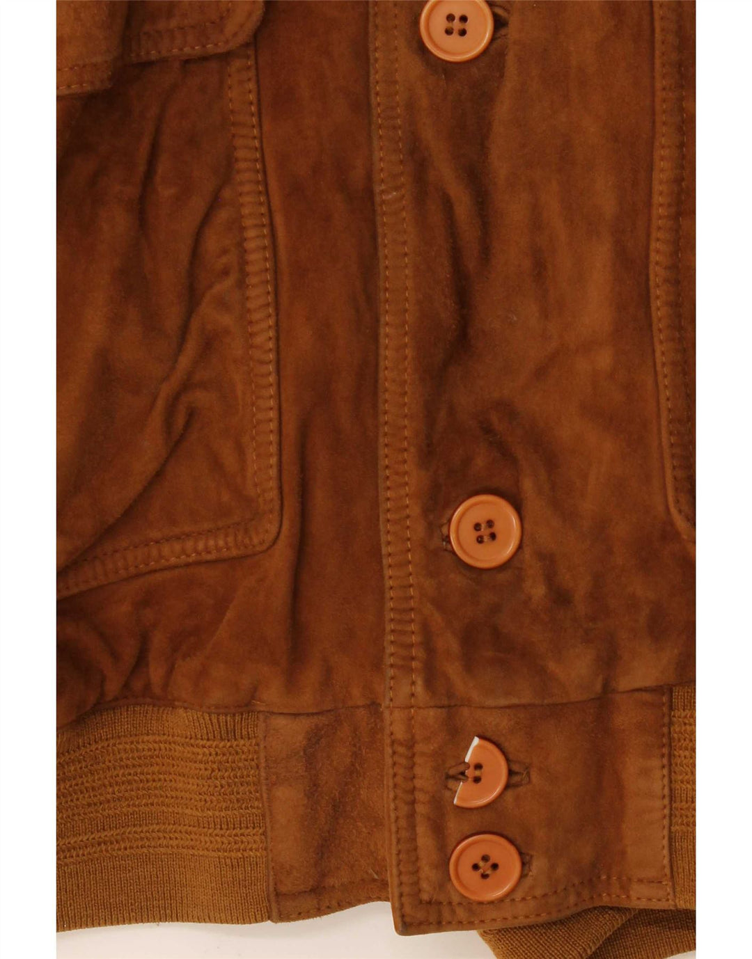 Vintage Ανδρικό Suede Bomber Jacket IT 50 Large Brown