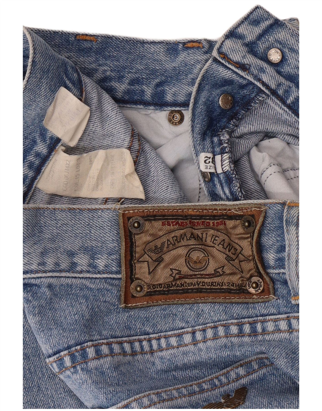 Armani Ανδρικό ψηλόμεσο τζιν ίσιο W32 L29 Μπλε βαμβακερό