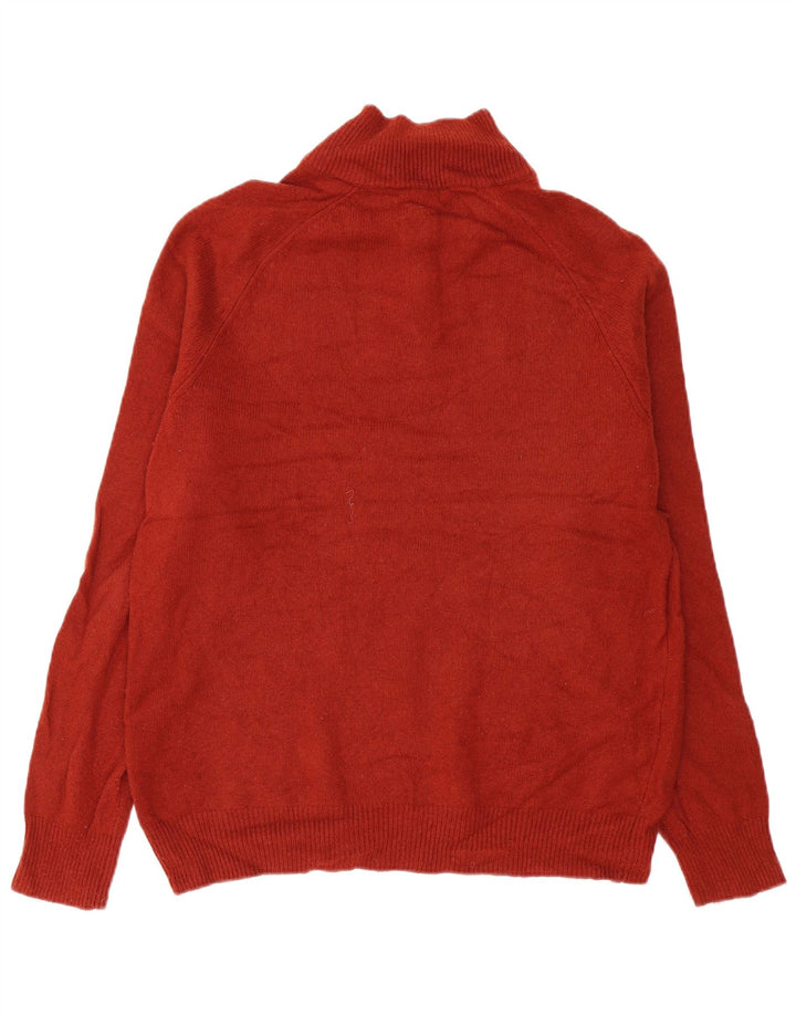 Ανδρικό πουλόβερ με φερμουάρ John Lewis XL Red Lambswool