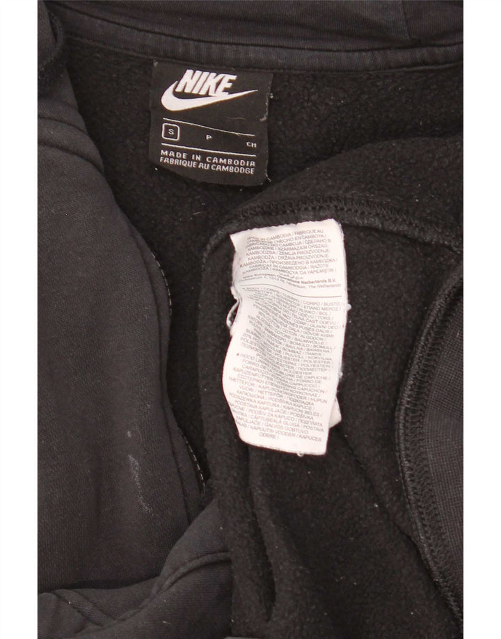 Ανδρικό πουλόβερ Nike με φερμουάρ, μικρό μαύρο βαμβακερό