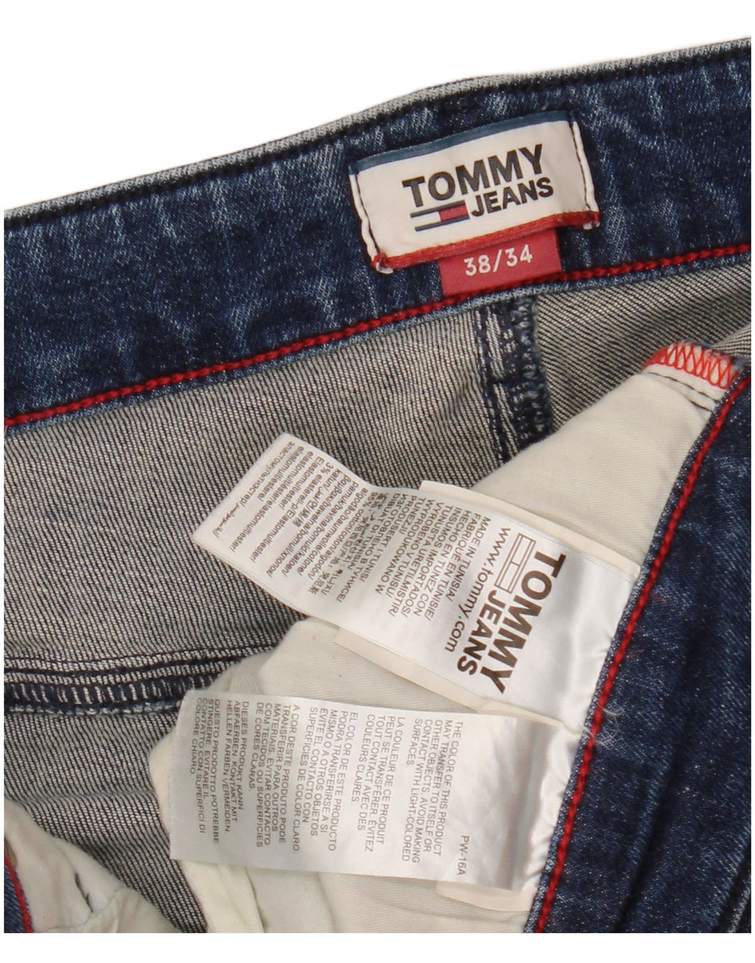TOMMY HILFIGER Ανδρικό Slim Jeans W38 L34 Μπλε Βαμβακερό