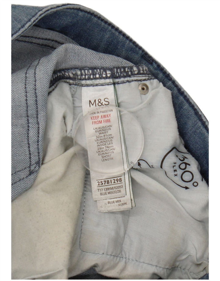 Ανδρικό τζιν ίσιο Marks & Spencer W32 L29 Μπλε βαμβακερό