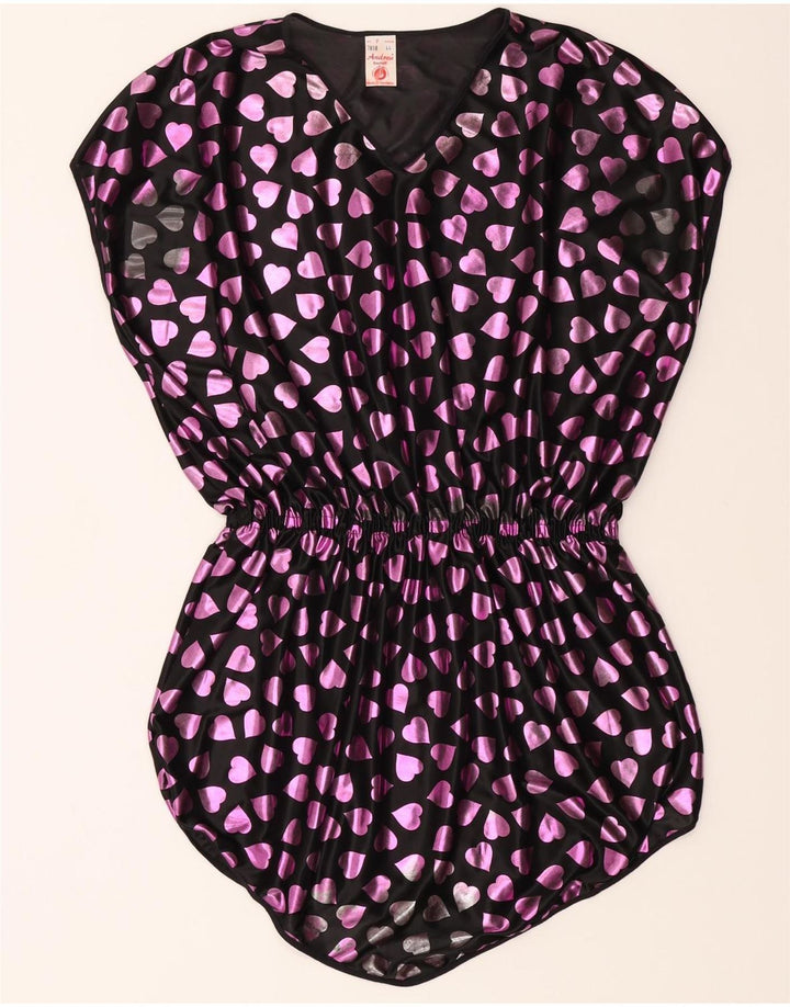 VINTAGE Womens Abstract Pattern Tunic Dress EU 44 XL Black Heart Vintage Vintage and Second-Hand Vintage from Messina Hembry 