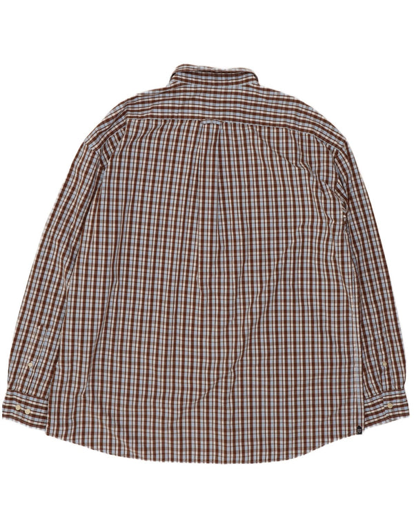 Ανδρικό πουκάμισο Gant Regular Fit 3XL Καφέ βαμβακερό καρό