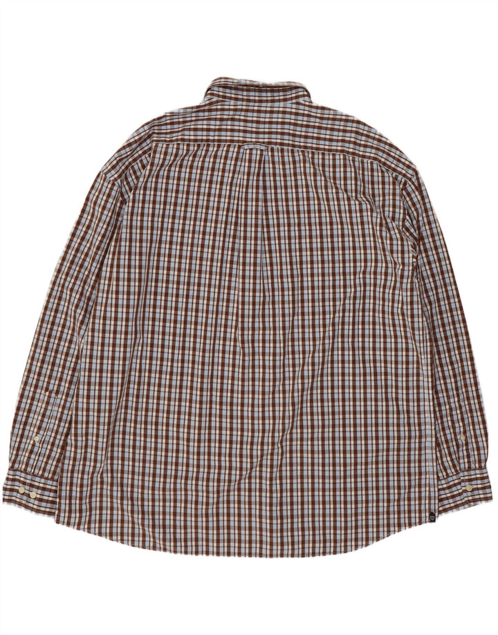 Ανδρικό πουκάμισο Gant Regular Fit 3XL Καφέ βαμβακερό καρό