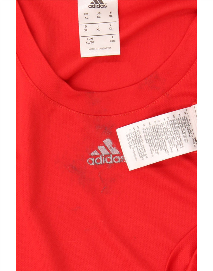 Ανδρικό T-Shirt Climalite ADIDAS Top XL Red Polyester