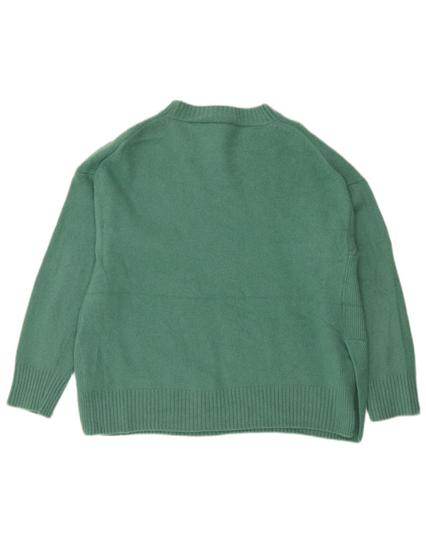 Γυναικείο πουλόβερ Benetton Boat Neck Jumper UK 16 Large Green Wool