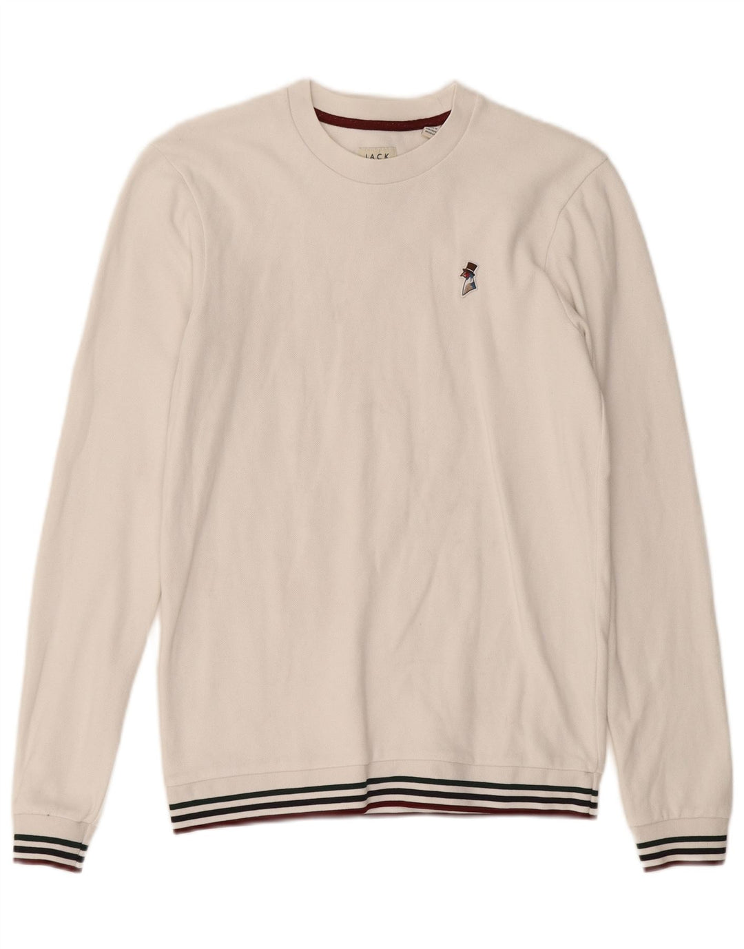 JACK WILLS Mens Sweatshirt Jumper XS White Cotton