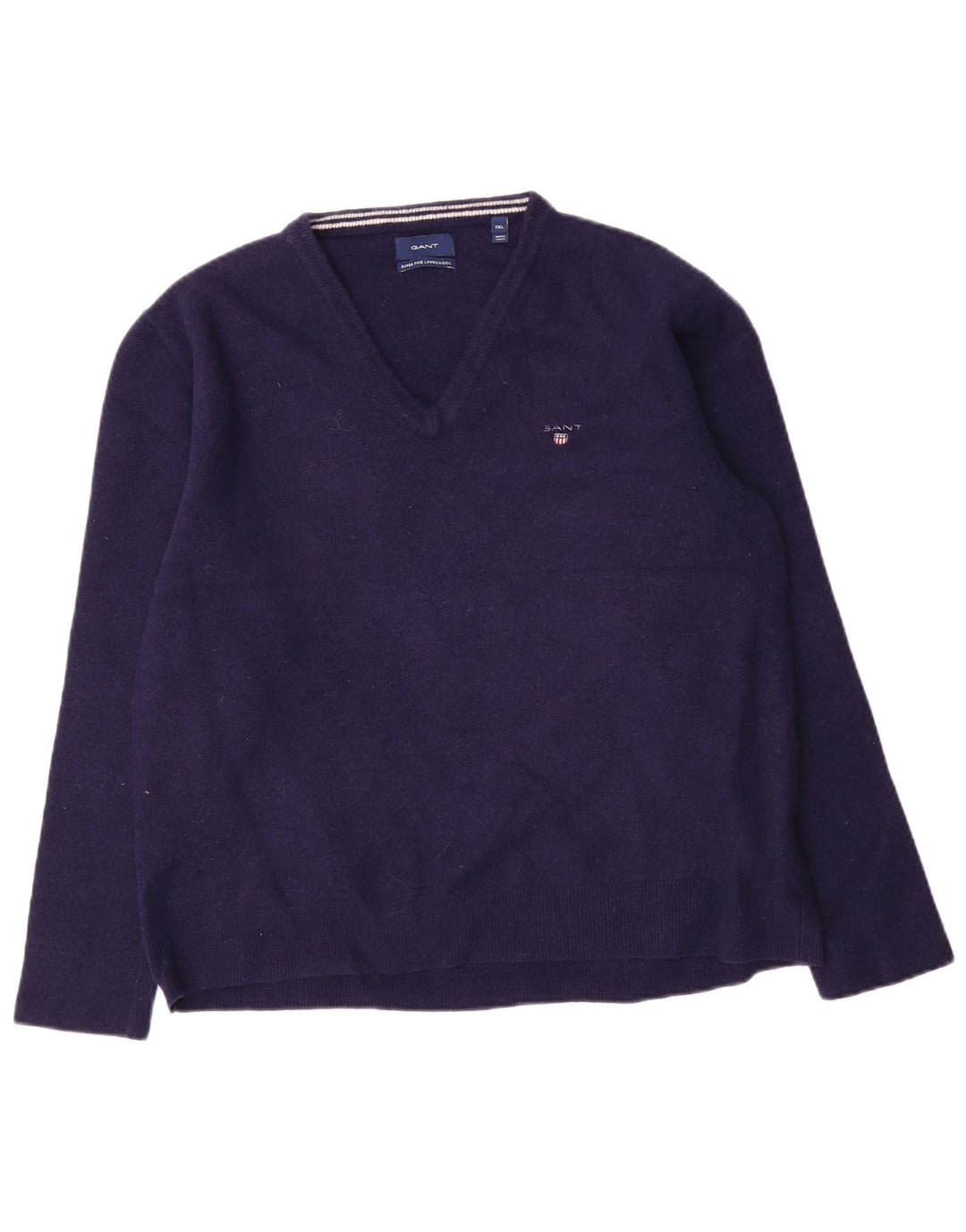 Ανδρικό πουλόβερ Gant με V λαιμόκοψη 2XL Μαλλί Navy Blue