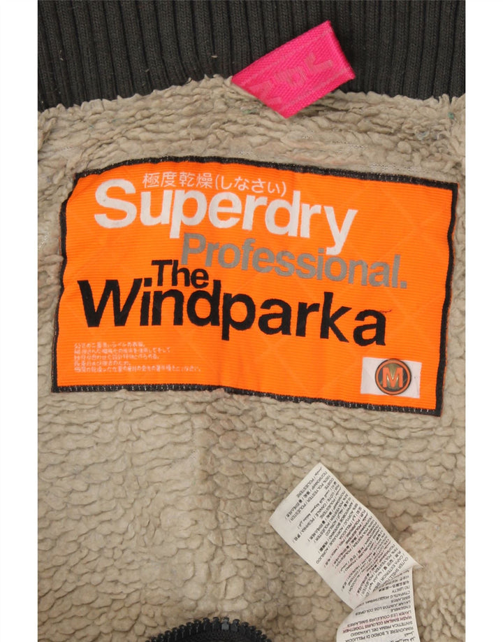Γυναικείο SUPERDRY The windparka Graphic Parka Jacket UK 14 Medium Grey
