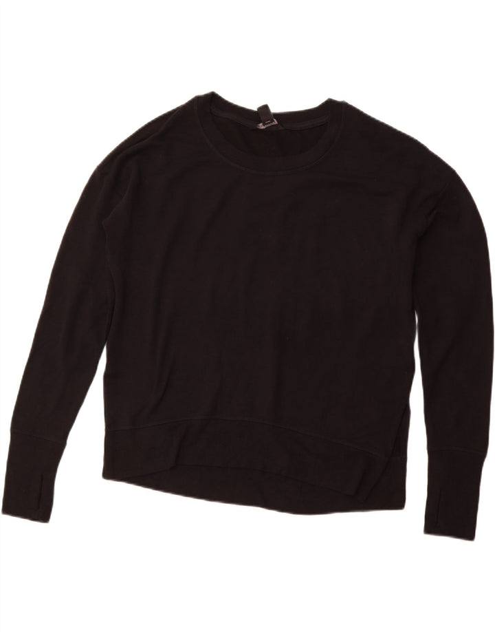 ATHLETA Γυναικεία φούτερ με χαλαρή εφαρμογή Jumper uk 10 Small Black Modal