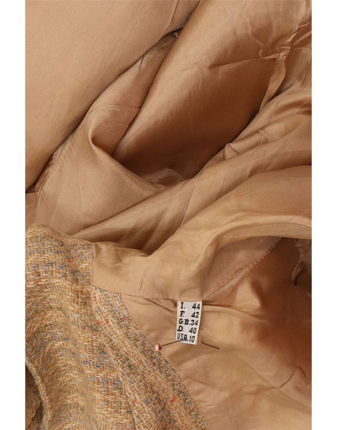 FENDI Γυναικείο σακάκι με 2 κουμπιά σακάκι IT 44 Μεσαίο μπεζ ριγέ κλασικό