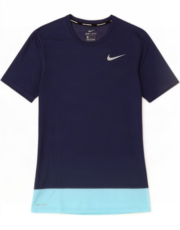 Ανδρικό μπλουζάκι Nike Dri Fit T-Shirt Small Blue Navy Colourblock