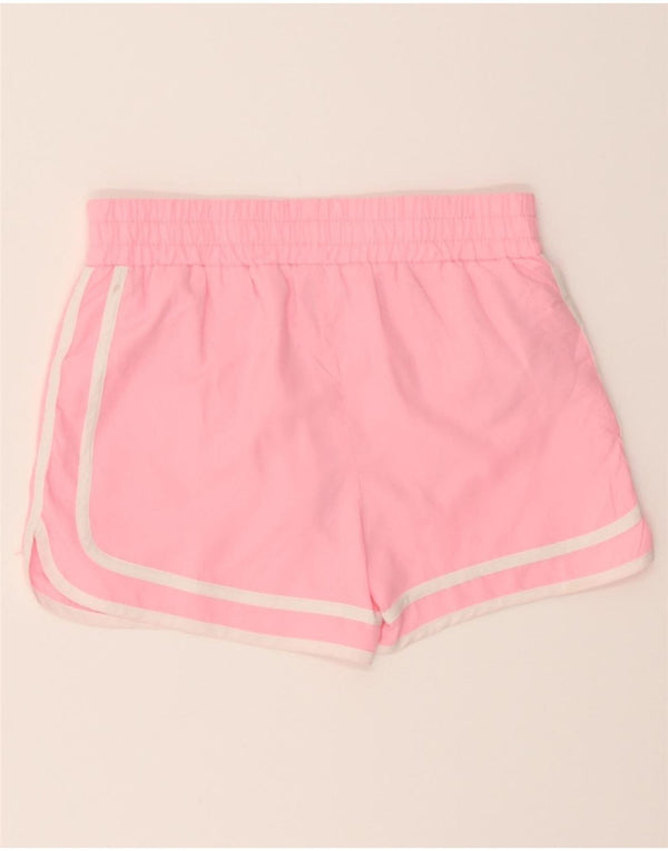 CHAMPION Girls Sport Shorts 9-10 Years Medium Pink Polyester