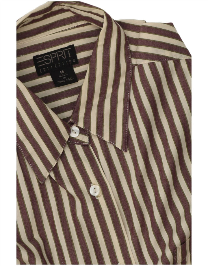 Esprit Γυναικείο πουκάμισο Oversized UK 14 Μεσαίου καφέ Pinstripe