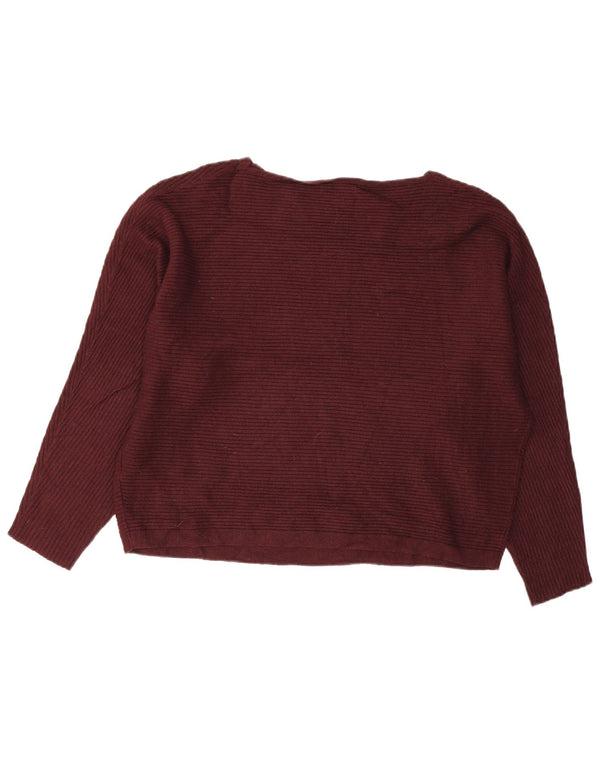 Γυναικείο πουλόβερ Oasis Boat Neck Jumper UK 16 Large Burgundy Viscose