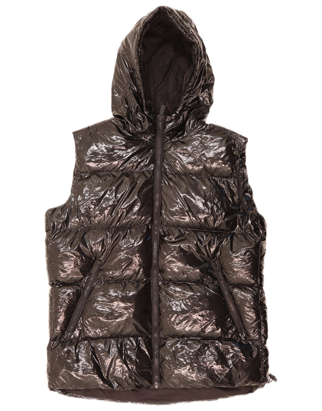 ZARA Ανδρική κουκούλα με επένδυση Gilet UK 38 Μεσαίου Μαύρου Πολυεστέρα