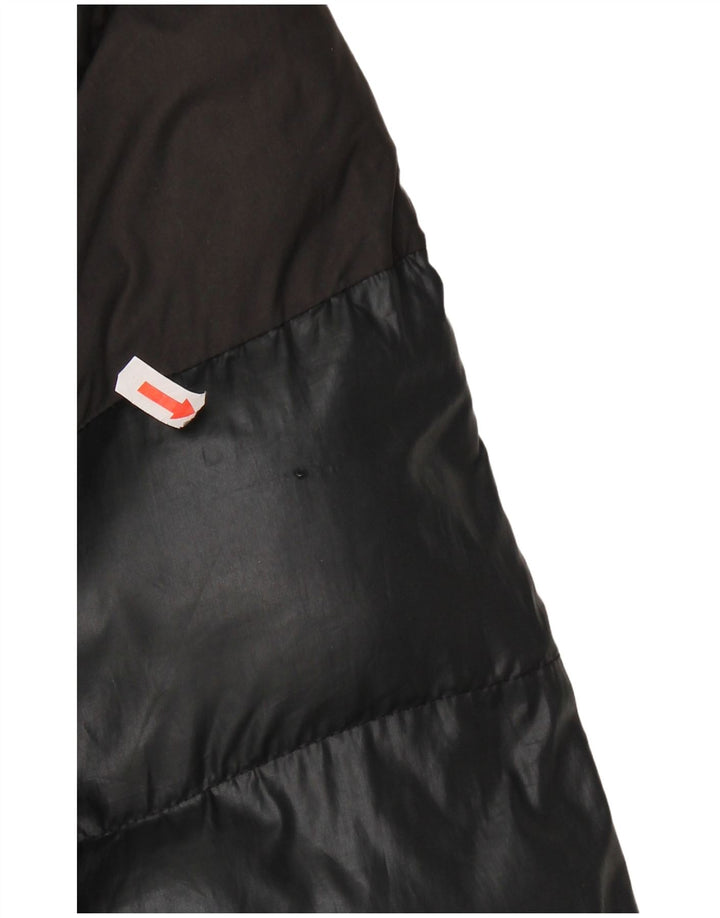 Γυναικείο μπουφάν ADIDAS με κουκούλα UK 16 Large Black Colorblock Πολυεστέρας