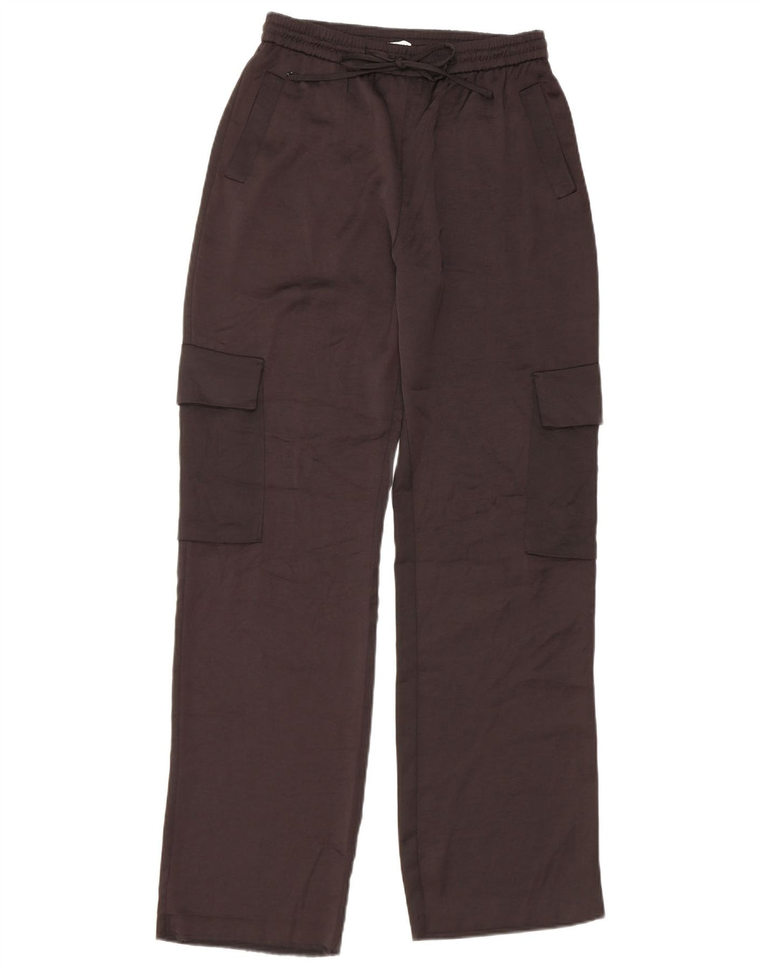 Zara Γυναικείο ίσιο παντελόνι Cargo Small W27 L31 Μαύρο