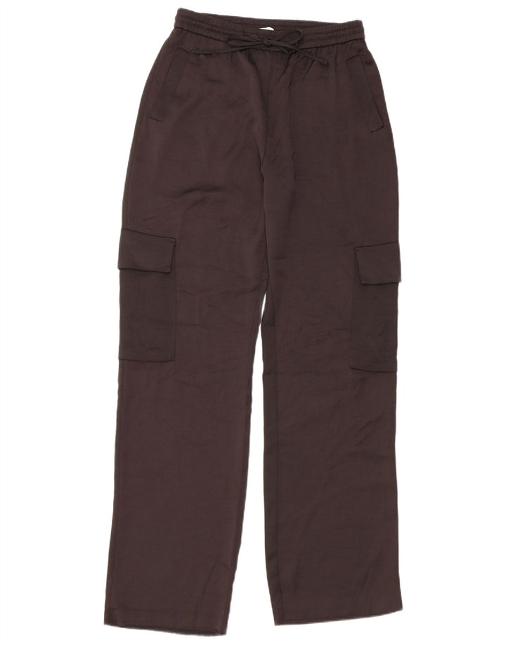 Zara Γυναικείο ίσιο παντελόνι Cargo Small W27 L31 Μαύρο