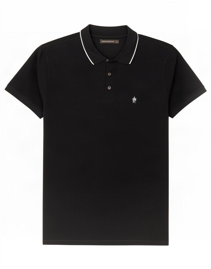 Ανδρικό πουκάμισο πόλο γαλλικής σύνδεσης XL Navy Blue βαμβακερό