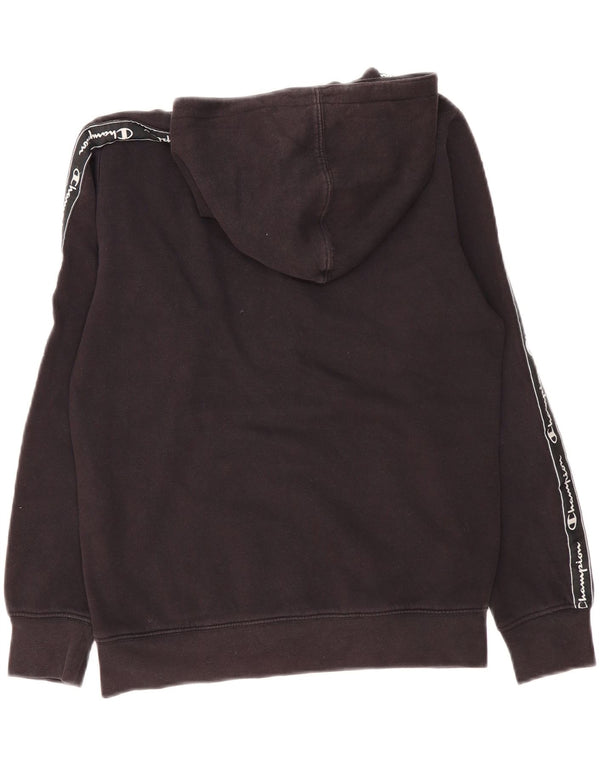Champion Boys Graphic Hoodie Jumper 11-12 Years Large Black