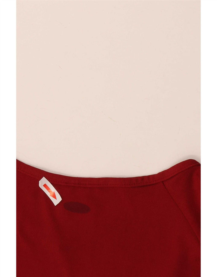 Adidas Γυναικείο T-Shirt Top UK 16 Large Red Polyamide