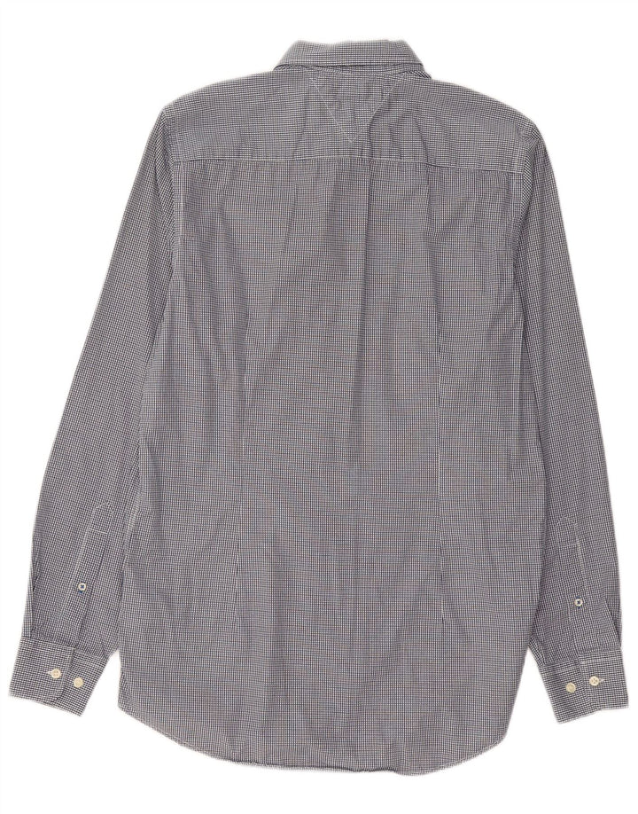 Ανδρικό πουκάμισο Tommy Hilfiger Slim Fit Βαμβακερό μεσαίο μπλε ναυτικό Houndstooth