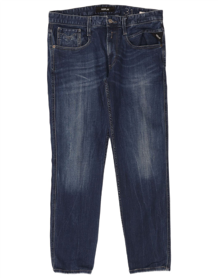 Replay Ανδρικό Slim Jeans W31 L32 Blue Cotton